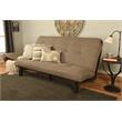 Kodiak Furniture Carson Wood Futon in Java Brown Finish w/ Linen Stone Mattress