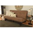 Kodiak Furniture Carson Wood Futon in Java Finish w/Mocha Brown Mattress
