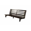 Kodiak Furniture Carson Wood Futon in Java Brown with Marmont Thunder Mattress