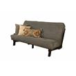 Kodiak Furniture Carson Wood Futon in Java Brown with Marmont Thunder Mattress