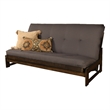High-density foam Full-size Gray Twill Fabric Futon Mattress-Frame Not Included
