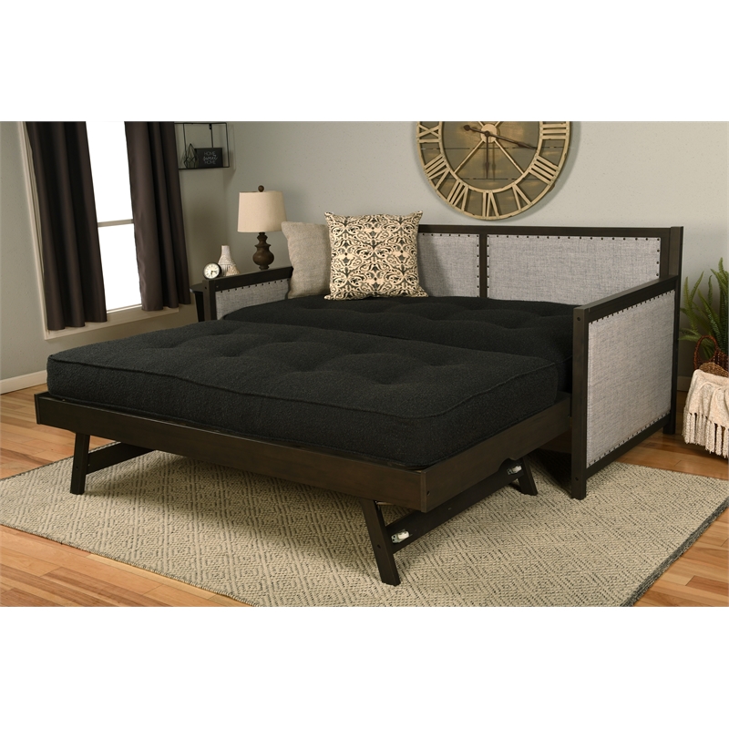 Sloane Daybed in Graystone Finish with Pop Up Trundle-Mattresses Not Included