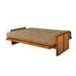 Kodiak Furniture Westport Full-size Wood Futon Set in Honey with Gray Mattress