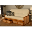 Kodiak Furniture Westport Full-size Wood Futon Set w/ Storage and Cream Mattress