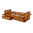 Kodiak Furniture Westport Full-size Wood Futon Set w/ Storage and Cream Mattress
