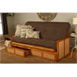Kodiak Furniture Westport Full-size Wood Futon Set w/ Storage and Cocoa Mattress