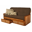 Kodiak Furniture Westport Full-size Wood Futon Set w/ Storage and Cocoa Mattress