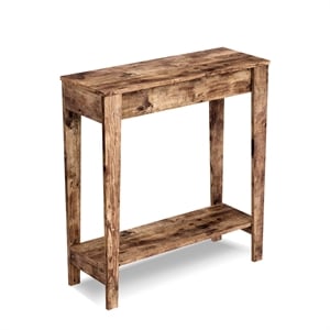 Safdie & Co. 31&quotL 1-Shelf Console Table in Brown Reclaimed Wood