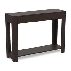 Safdie & Co. 40&quotL 2-Drawers 1-Shelf Console Table in Cappuccino