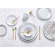 Safdie & Co. Porcelain Dinnerset 16 Piece Round Rim Taupe Dot