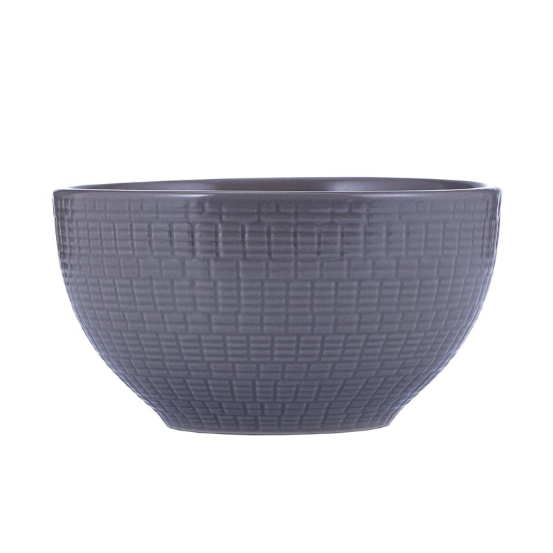 Safdie & Co. Stoneware Dinnerset 12 Piece Embossed Grey Medallion