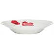 Safdie & Co. Porcelain Dinnerset 16 Piece Round Rim Ruby Poppi