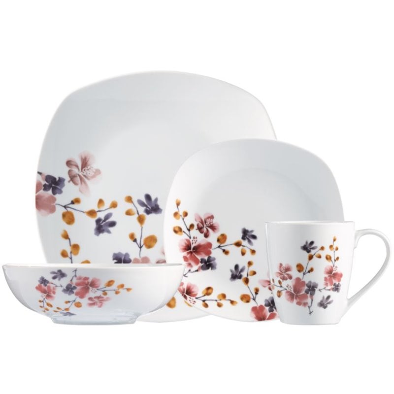 Safdie & Co. Porcelain Dinnerset 16 Piece Bloom