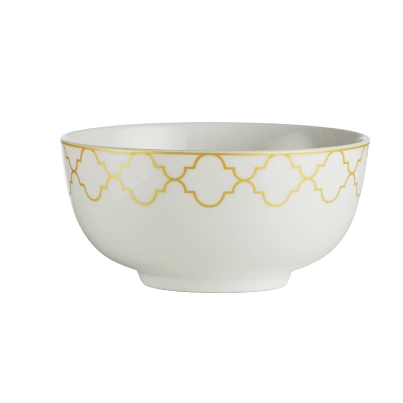 Safdie & Co. Porcelain Dinnerset 12 Piece Gold Jacquard