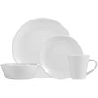 Safdie & Co. Stoneware Dinnerset 16 Piece White Linen Embossed