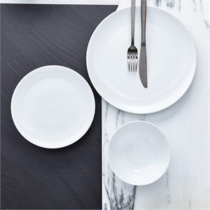 Safdie & Co. Porcelain Dinnerset 12 Piece Super White Coupe Radiance