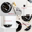 Safdie & Co. Porcelain Dinnerset 16 Piece Black Marble