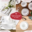 Safdie & Co. Porcelain Dinnerset 12 Piece Round Rim Embossed Wave