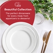 Safdie & Co. Porcelain Dinnerset 12 Piece Round Rim Embossed Wave