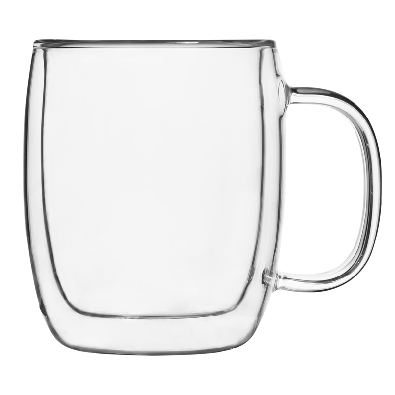 Safdie & Co. Cappuccino Glass Double Wall Mug 4 PC 250ML Barista