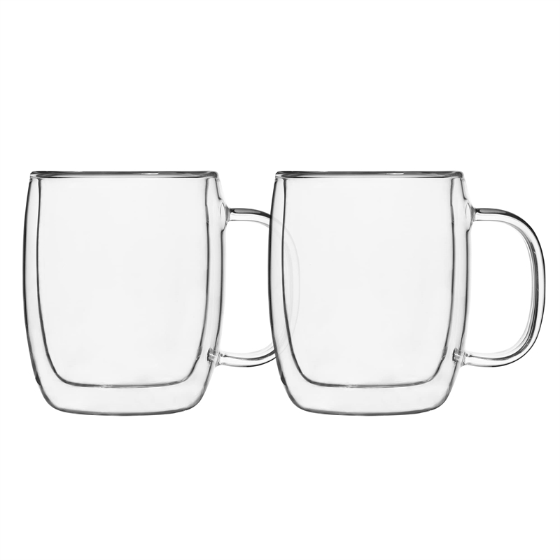 Safdie & Co. Cappuccino Glass Double Wall Mug 4 PC 250ML Barista