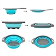 Safdie & Co. Collapsible Colander in Blue (Set of 3)