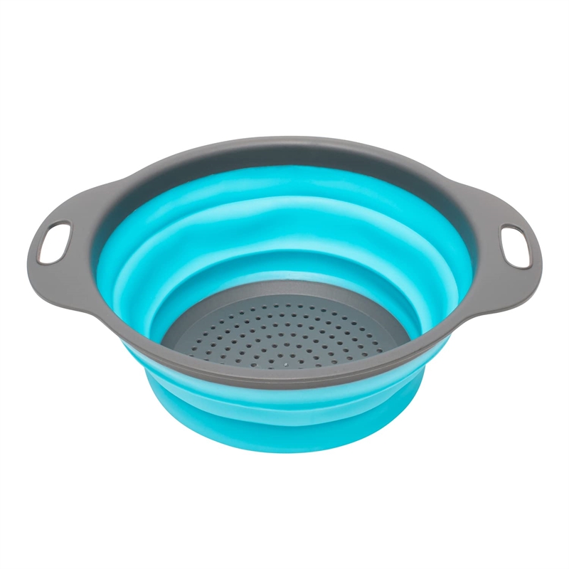 Safdie & Co. Collapsible Colander in Blue (Set of 3)