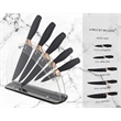 Safdie & Co. Knife 6 Piece Set With Acrylic Stand Black Matt