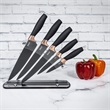 Safdie & Co. Knife 6 Piece Set With Acrylic Stand Black Matt