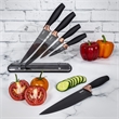 Safdie & Co. Knife 6 Piece Set With Acrylic Stand Black Matt