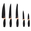Safdie & Co. Knife 6 Piece Set With Acrylic Stand Black Matt