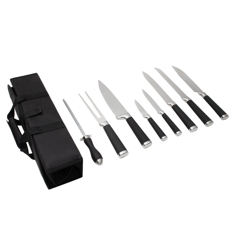 Safdie & Co. Chef Knife 9 Piece Set In Carry Bag