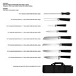 Safdie & Co. Chef Knife 9 Piece Set In Carry Bag