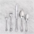 Safdie & Co. Flatware Hammered Stainless Steel 40 Piece Set Polaris