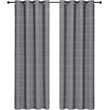 Safdie & Co. Curtain Room Darkening Houndstooth Check in Multi-Color (Set of 2)