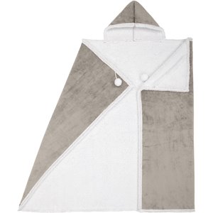 Safdie & Co. 52x72&quot Microfiber Pumice Oversize Hoodzy Blanket in Stone