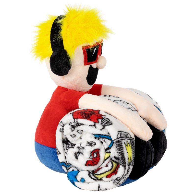 Safdie & Co. 2-piece Microfiber Gaming Printed Throw & Toy Set in Multi-Color