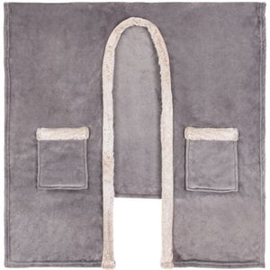 Safdie & Co. 38x68&quot Microfiber Tranquility Solid Ultra-Soft Throw in Gray
