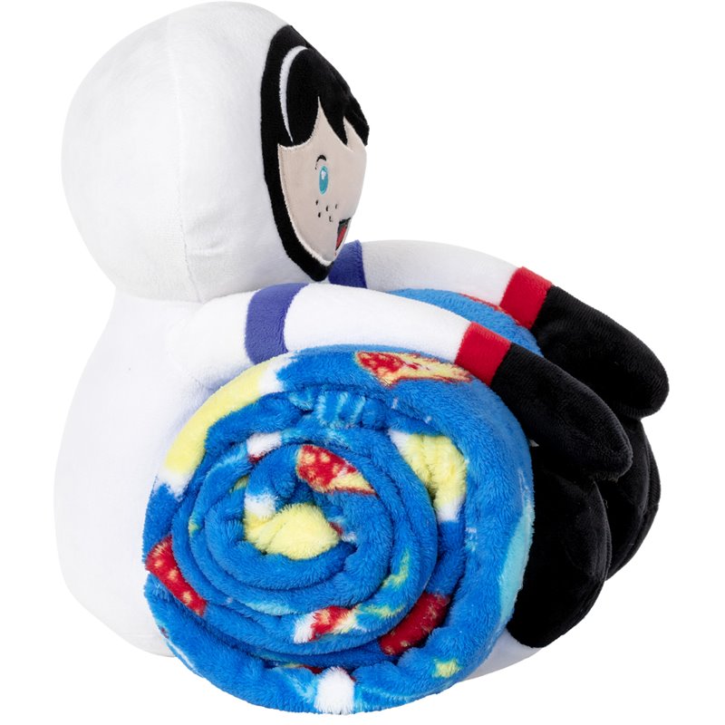 Safdie & Co. 2-piece Microfiber Astronaut Printed Throw & Toy Set in Multi-Color