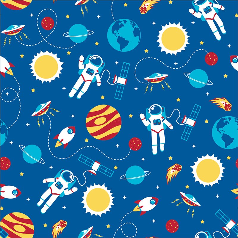 Safdie & Co. 2-piece Microfiber Astronaut Printed Throw & Toy Set in Multi-Color