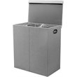 Safdie & Co. Laundry Hamper Double in Grey