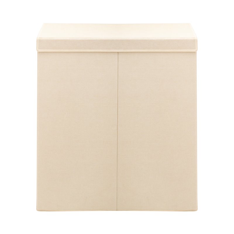 Safdie & Co. Laundry Hamper Double in Beige