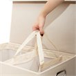 Safdie & Co. Laundry Hamper Double in Beige