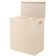 Safdie & Co. Laundry Hamper Double in Beige