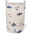 Safdie & Co. Printed Foldable Laundry Basket Shark Multi-Color