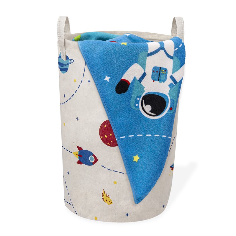Safdie & Co. Printed Foldable Laundry Basket Space Multi-Color