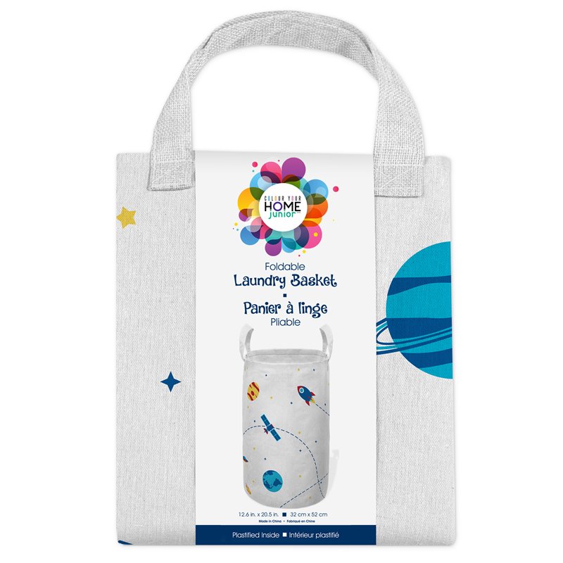 Safdie & Co. Printed Foldable Laundry Basket Space Multi-Color