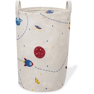 Safdie & Co. Printed Foldable Laundry Basket Space Multi-Color