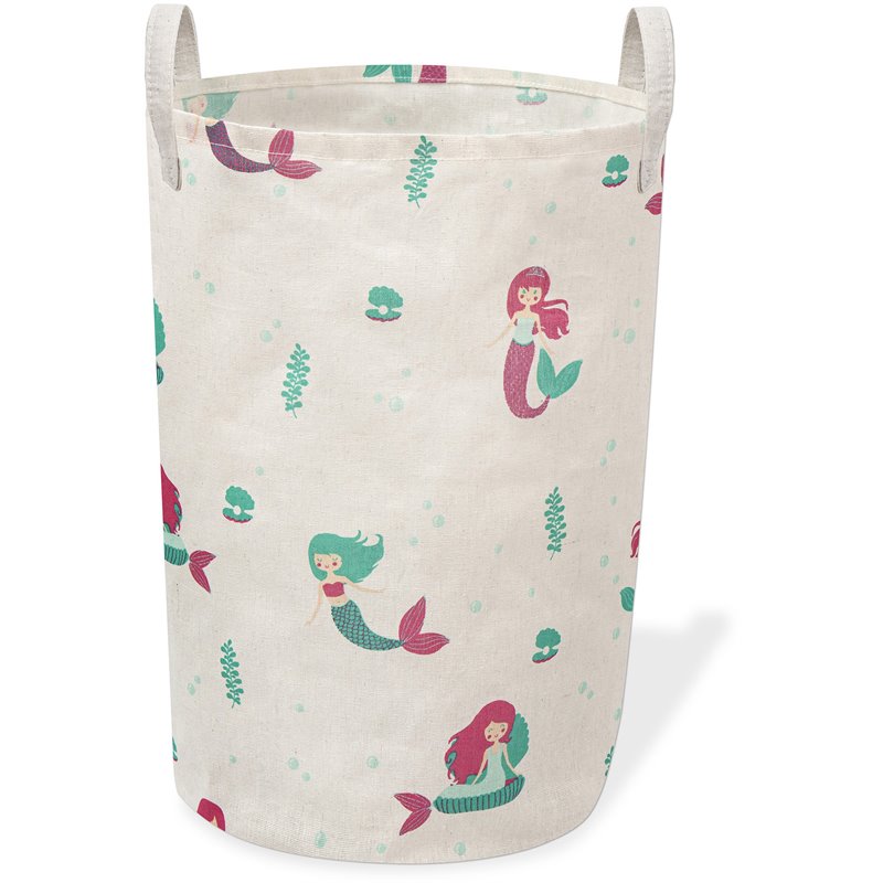 Safdie & Co. Printed Foldable Laundry Basket Mermaid Multi-Color