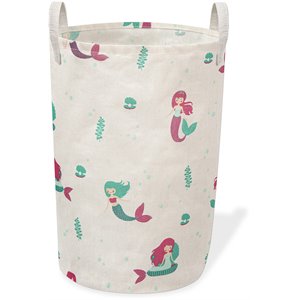 Safdie & Co. Printed Foldable Laundry Basket Mermaid Multi-Color
